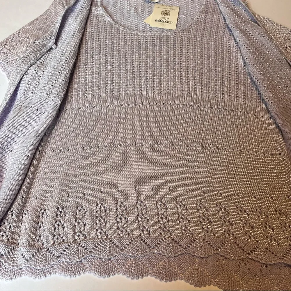 Bentley Women's Sweater 2 fer Light lavender Large